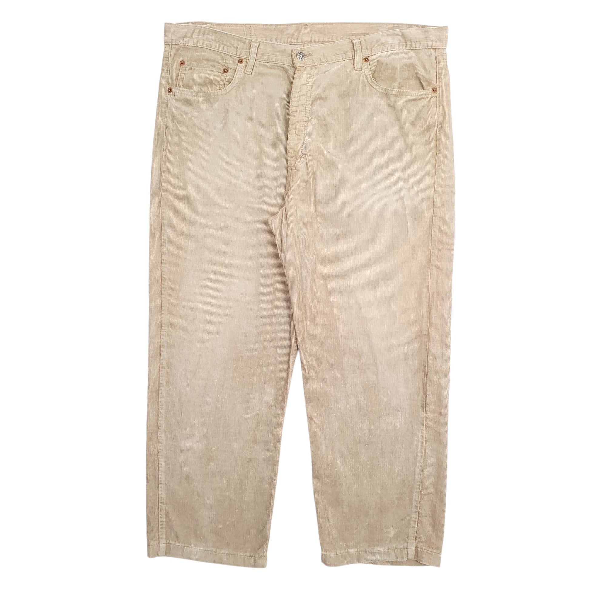 Mens Beige No Comment  Corduroy Trousers