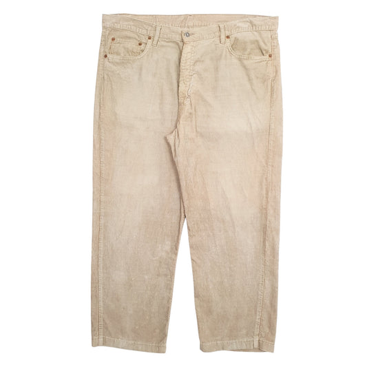 Mens Beige No Comment  Corduroy Trousers