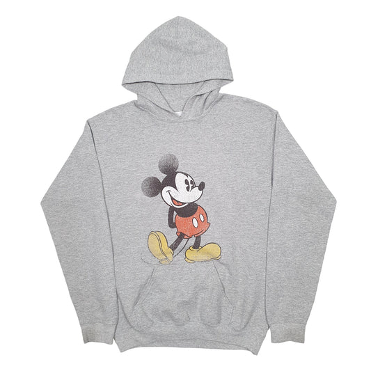 Mens Grey Disney Knit Hoodie Jumper