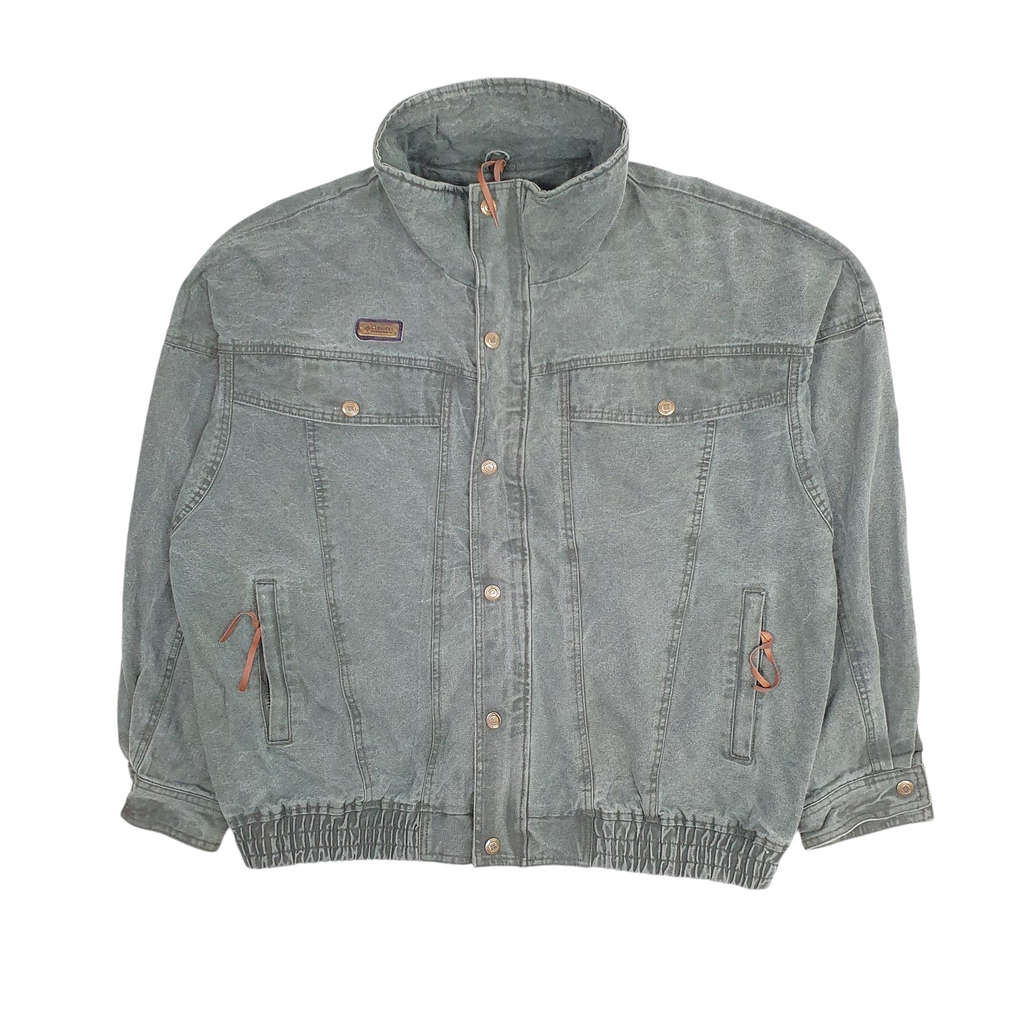 Mens Green Columbia Sportswear Company Vintage 90s Canvas  Coat