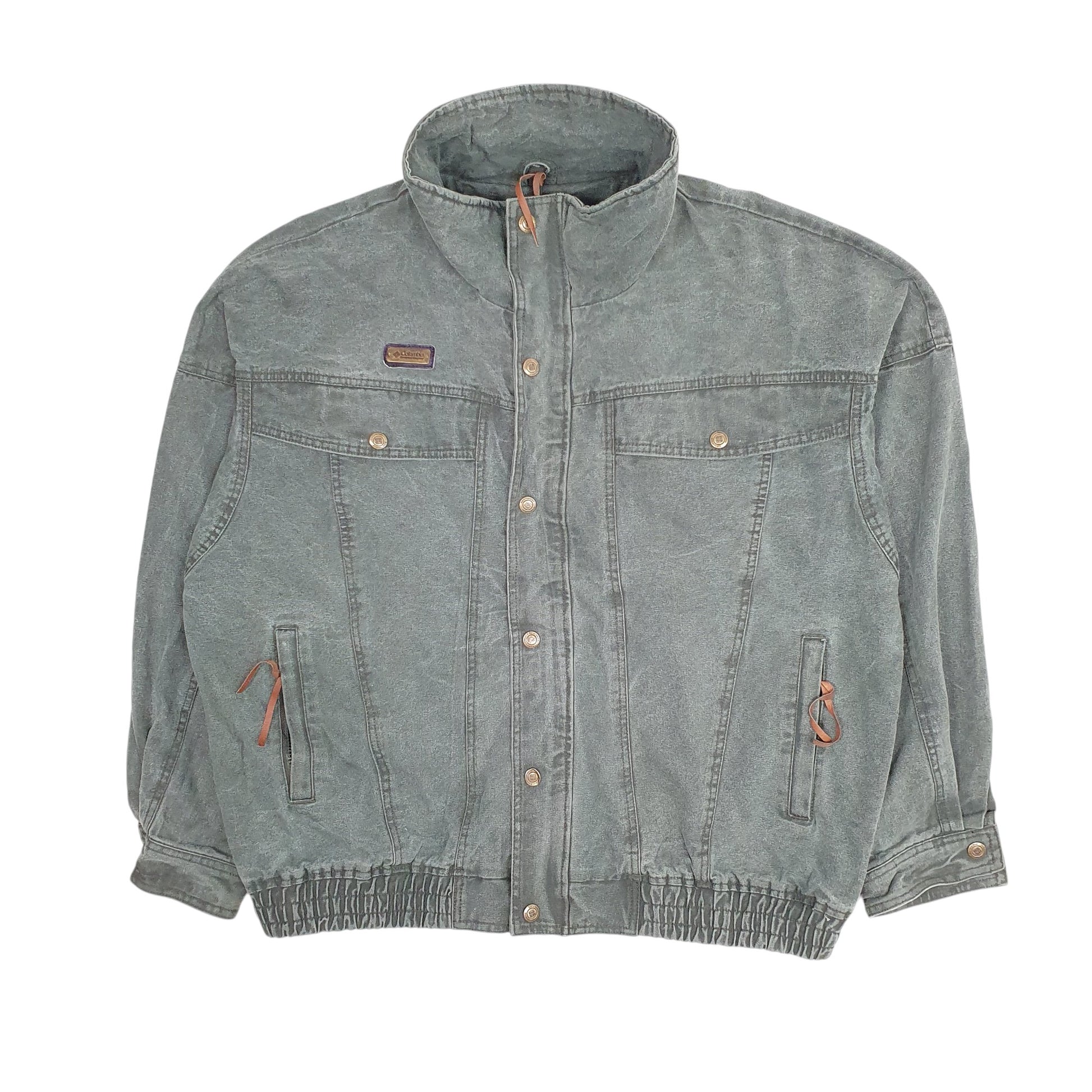 Mens Green Columbia Sportswear Company Vintage 90s Canvas  Coat