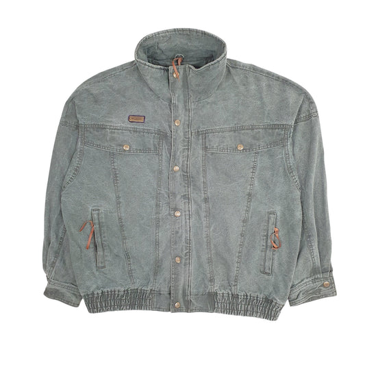 Mens Green Columbia Sportswear Company Vintage 90s Canvas  Coat