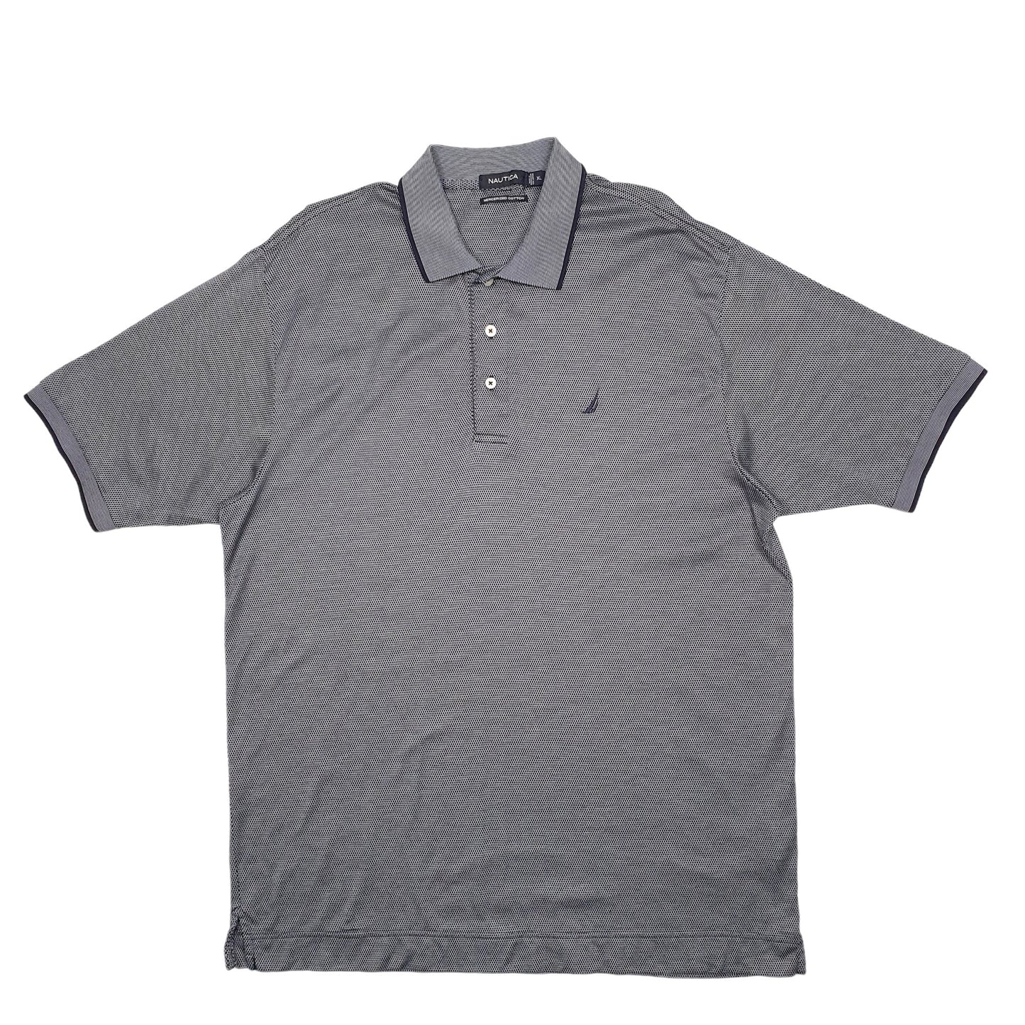 Mens Grey Nautica  Short Sleeve Polo Shirt