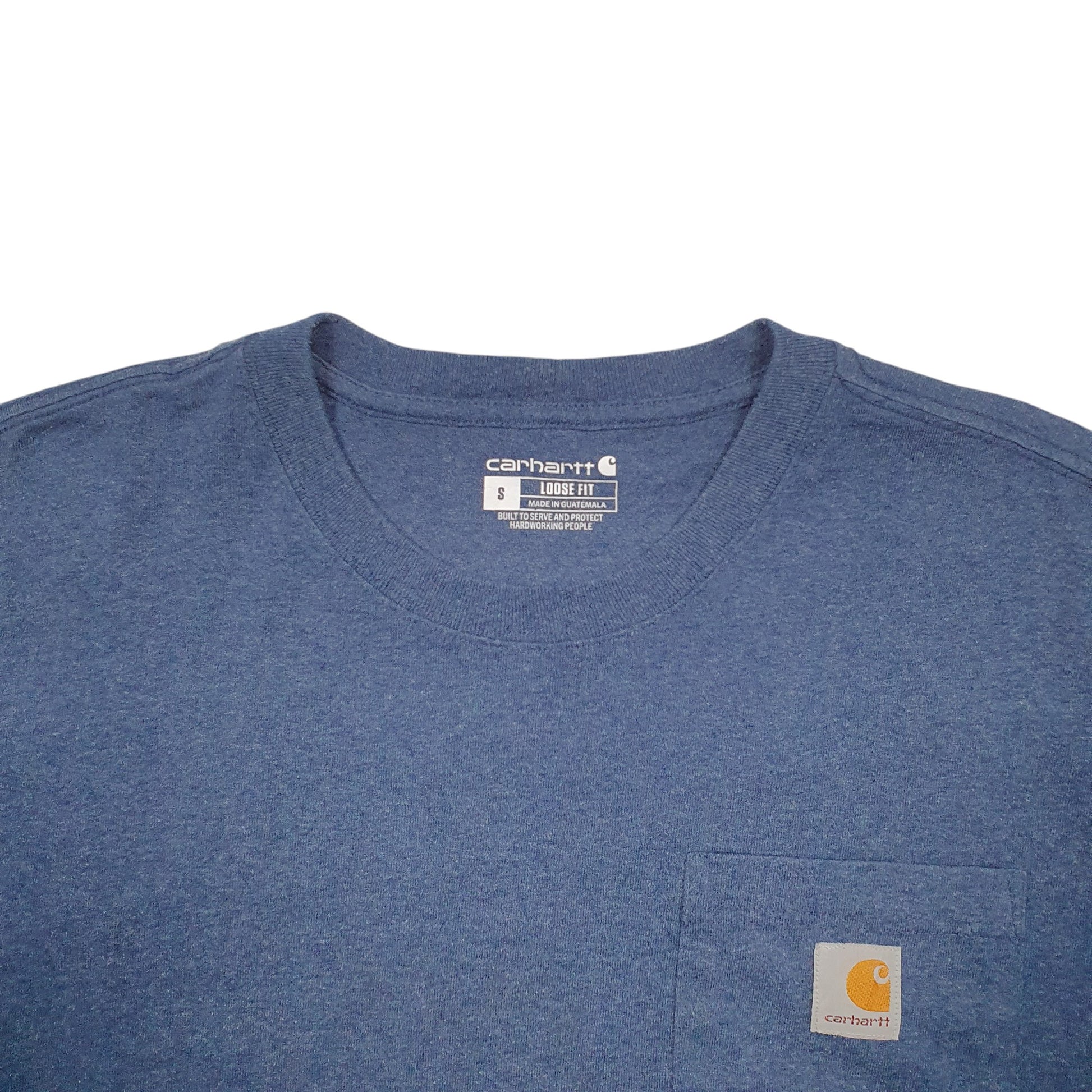 Mens Blue Carhartt  Short Sleeve T Shirt