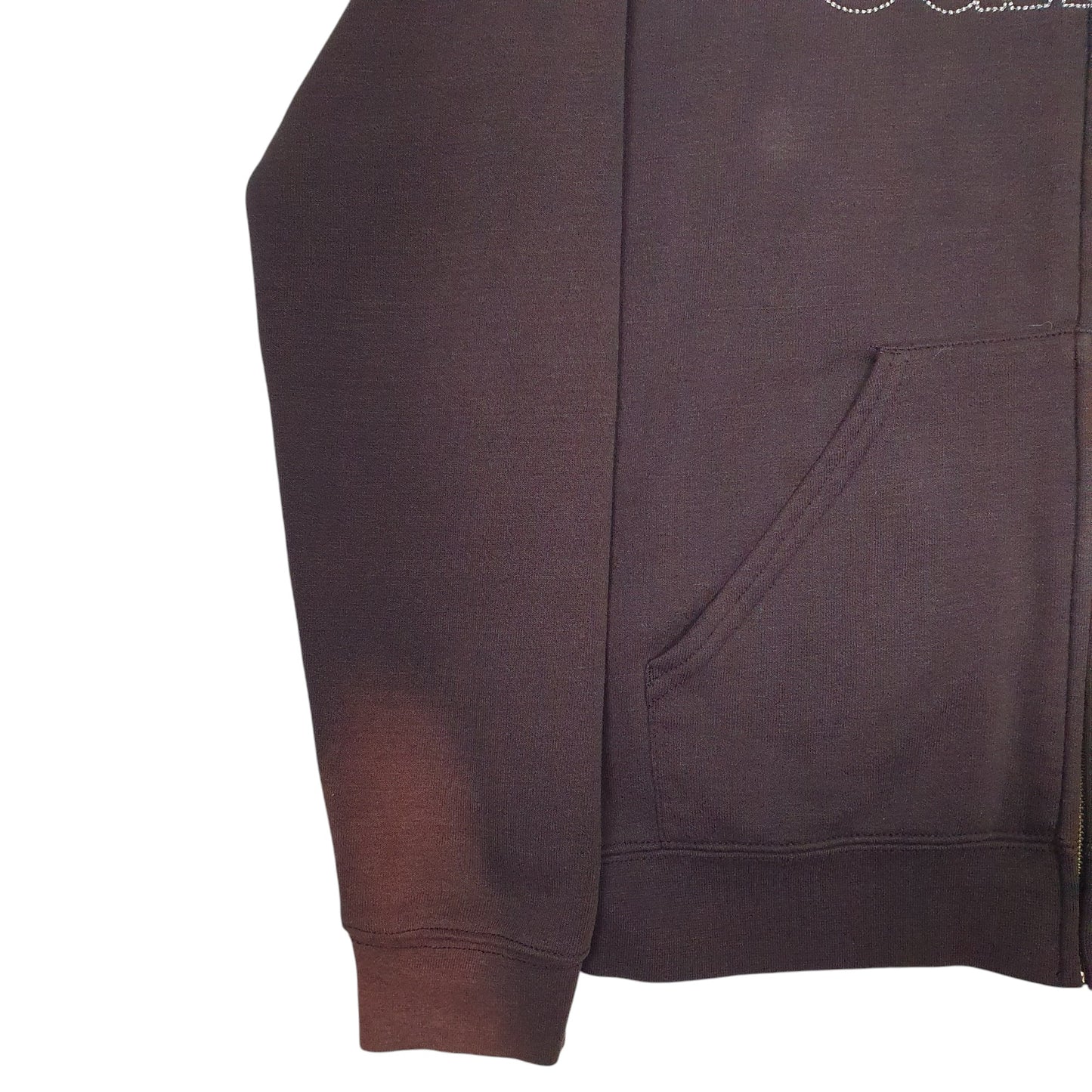 Womens Black Carhartt Spellout Full Zip Jumper