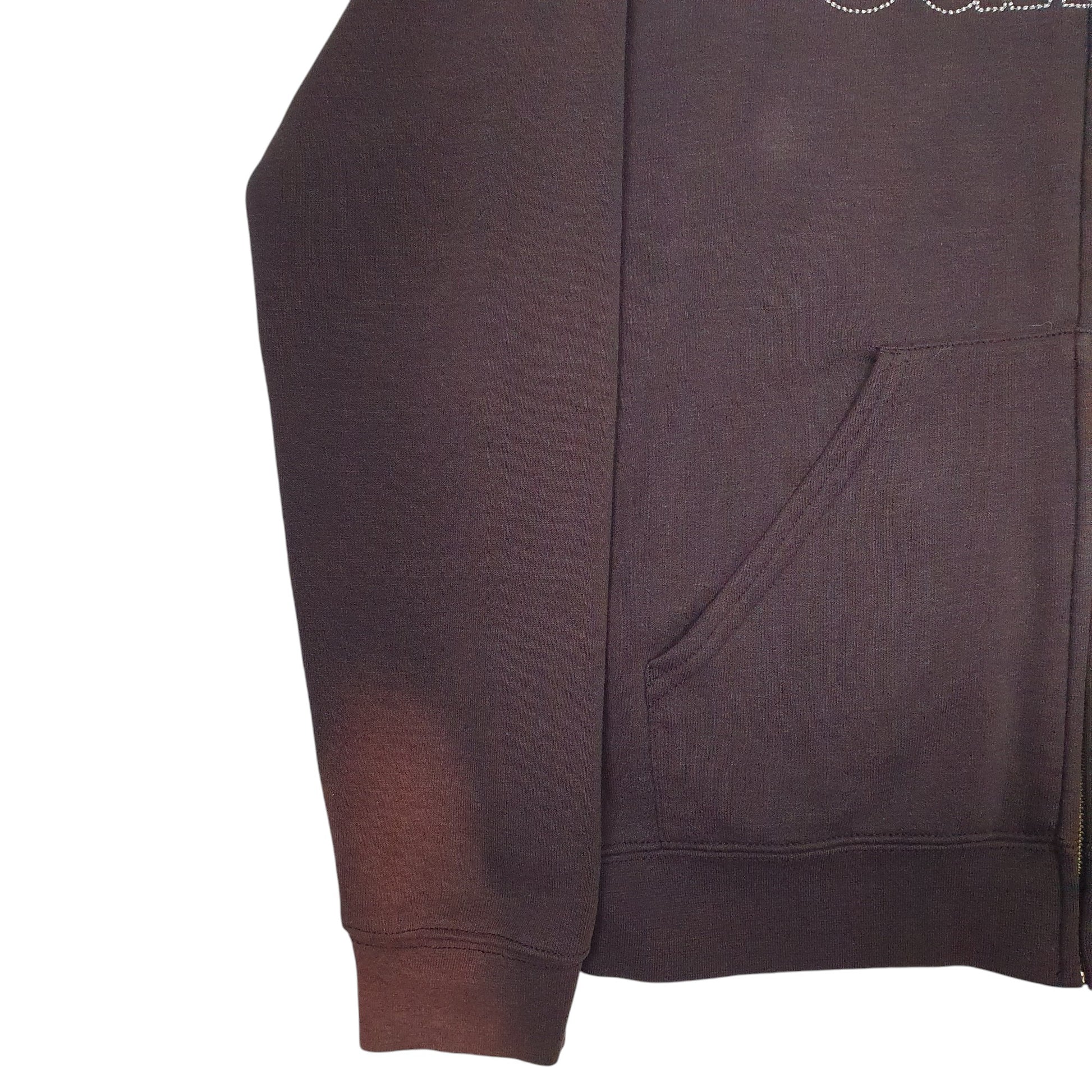 Womens Black Carhartt Spellout Full Zip Jumper