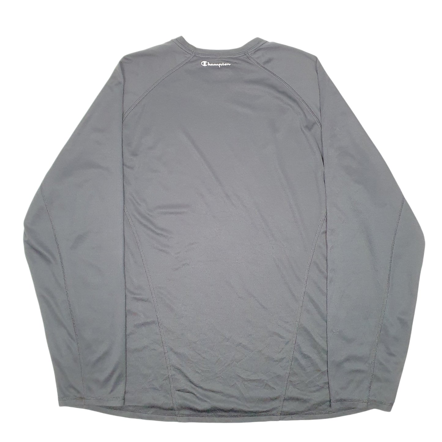 Mens Black Champion Active Workout Gym Long Sleeve T Shirt