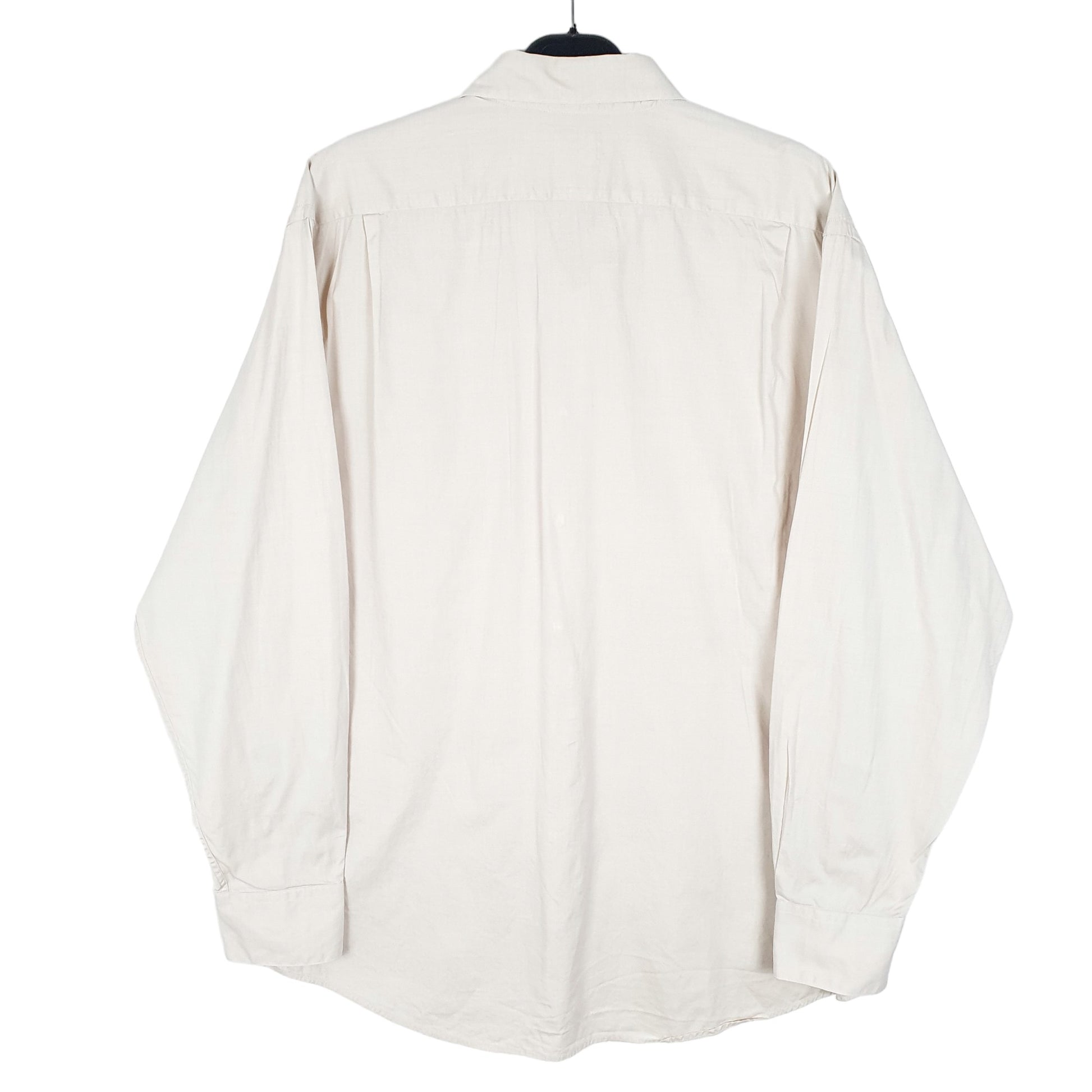 Mens Cream Lacoste  Long Sleeve Shirt