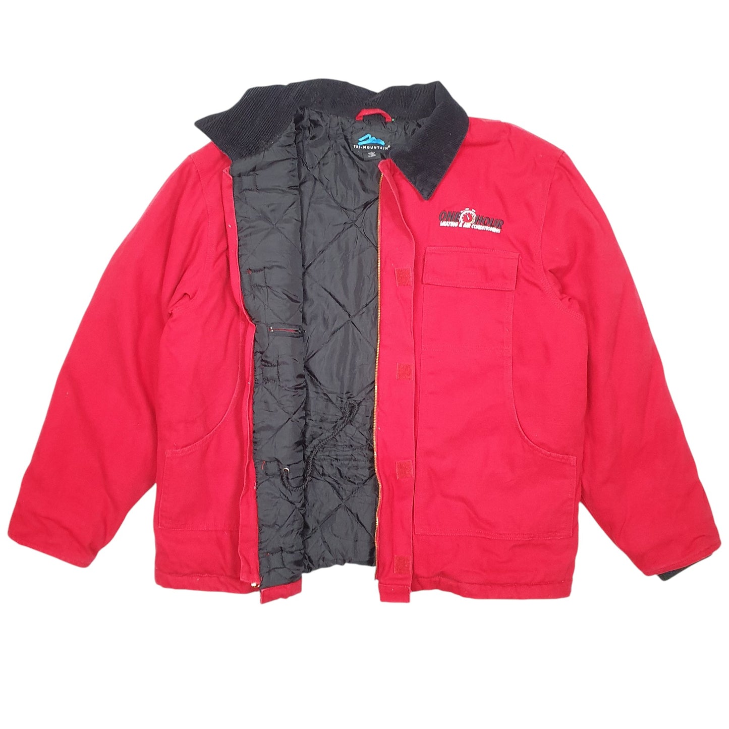 Mens Red Tri Mountain Heating Air Conditioning Chore Jacket Insulated  Coat