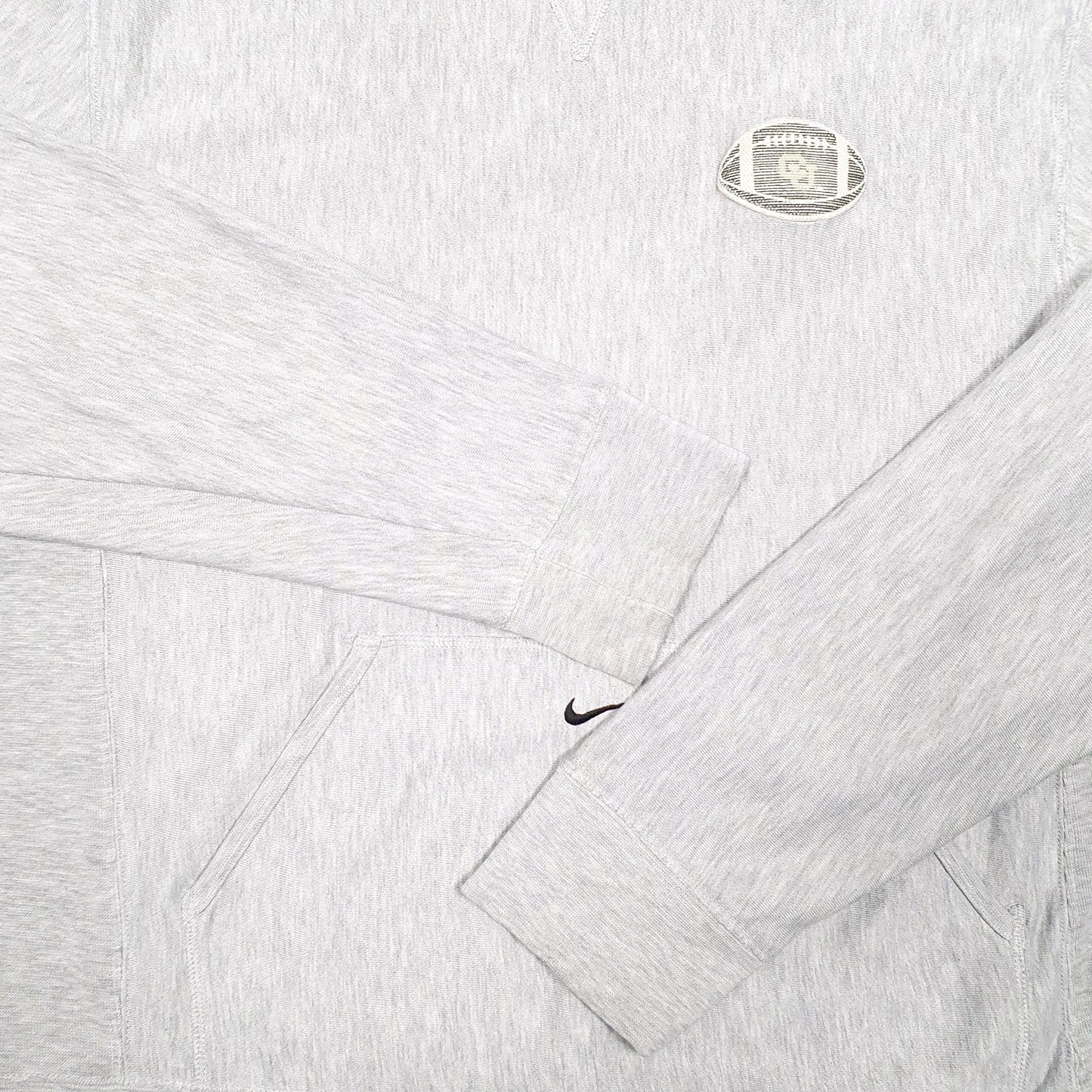 Mens Grey Nike Vintage Team 2000s American Football Crewneck Jumper