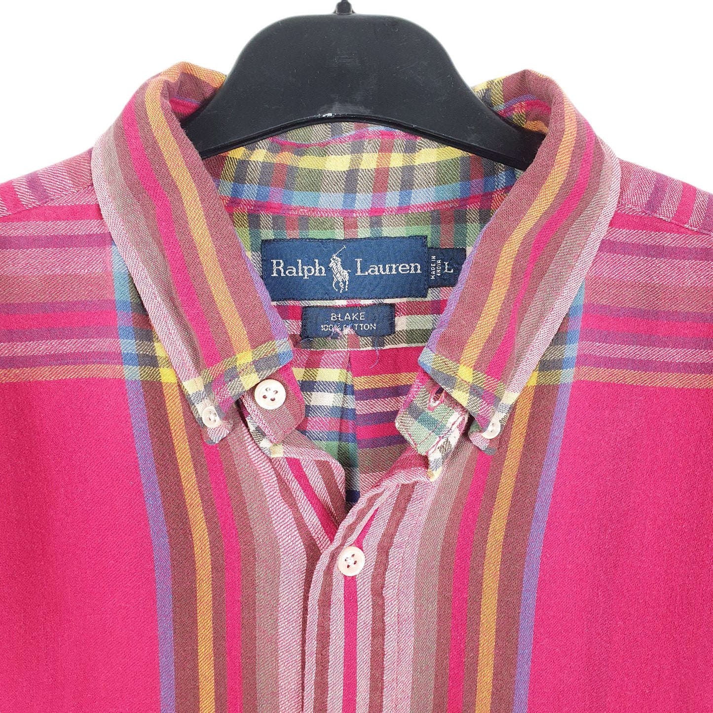 Mens Burgundy Ralph Lauren Tartan Lightweight Flannel Overshirt Long Sleeve Shirt