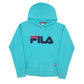Womens Blue Fila Spellout Hoodie Jumper