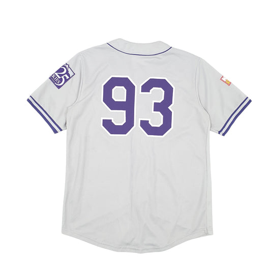 Mens Grey Unbranded MLB Colorado Rockies Jersey Short Sleeve T Shirt