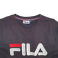 Mens Black Fila Spellout Crewneck Jumper