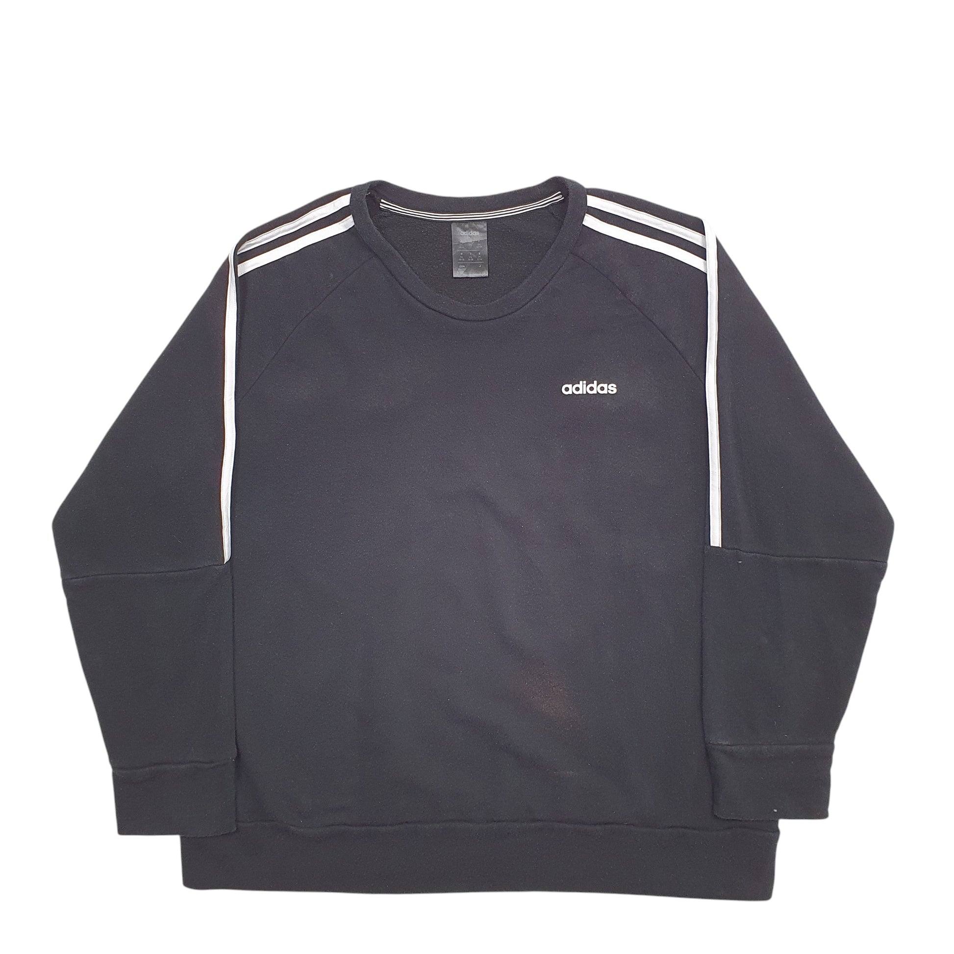 Womens Black Adidas  Crewneck Jumper