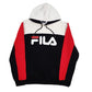Mens Black Fila Spellout Hoodie Jumper