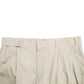 Mens Beige Lands End Double Pleated Chino Trousers