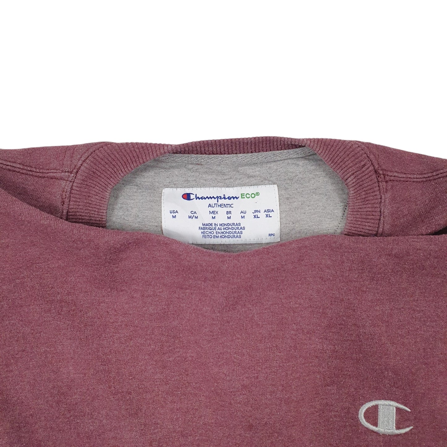 Mens Burgundy Champion  Crewneck Jumper