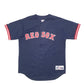 Mens Navy Majestic MLB Baseball Jersey Short Sleeve T Shirt