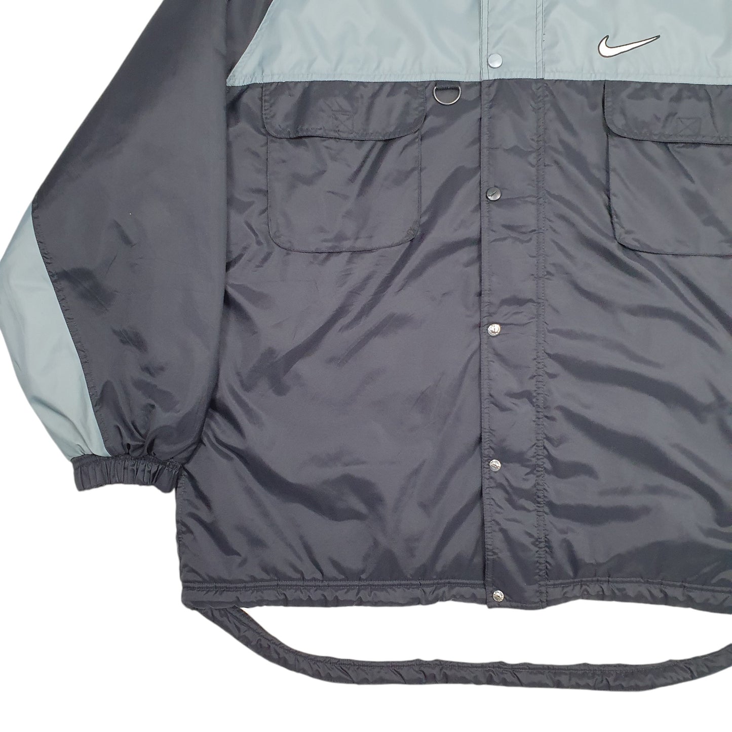 Mens Black Nike Spellout Vintage 90's  Coat