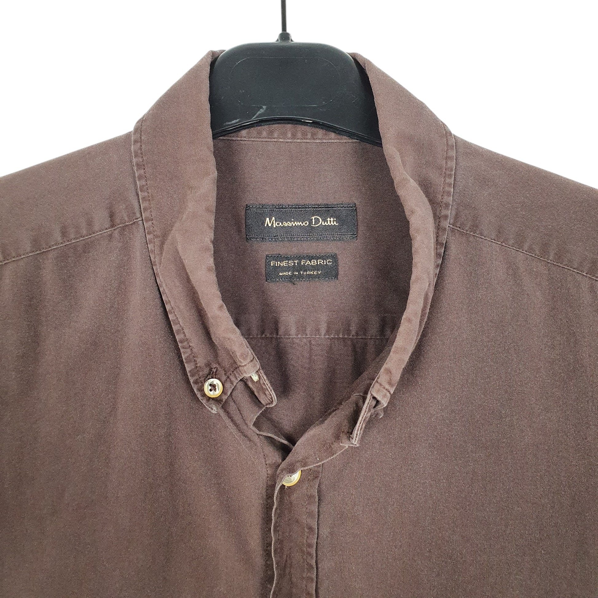 Mens Brown Massimo Dutti  Long Sleeve Shirt