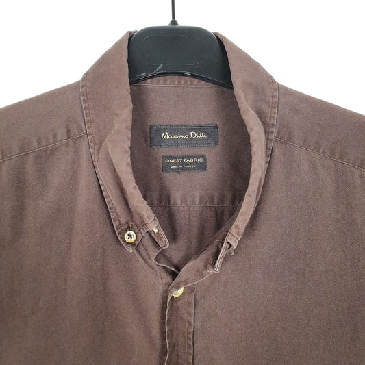 Mens Brown Massimo Dutti  Long Sleeve Shirt