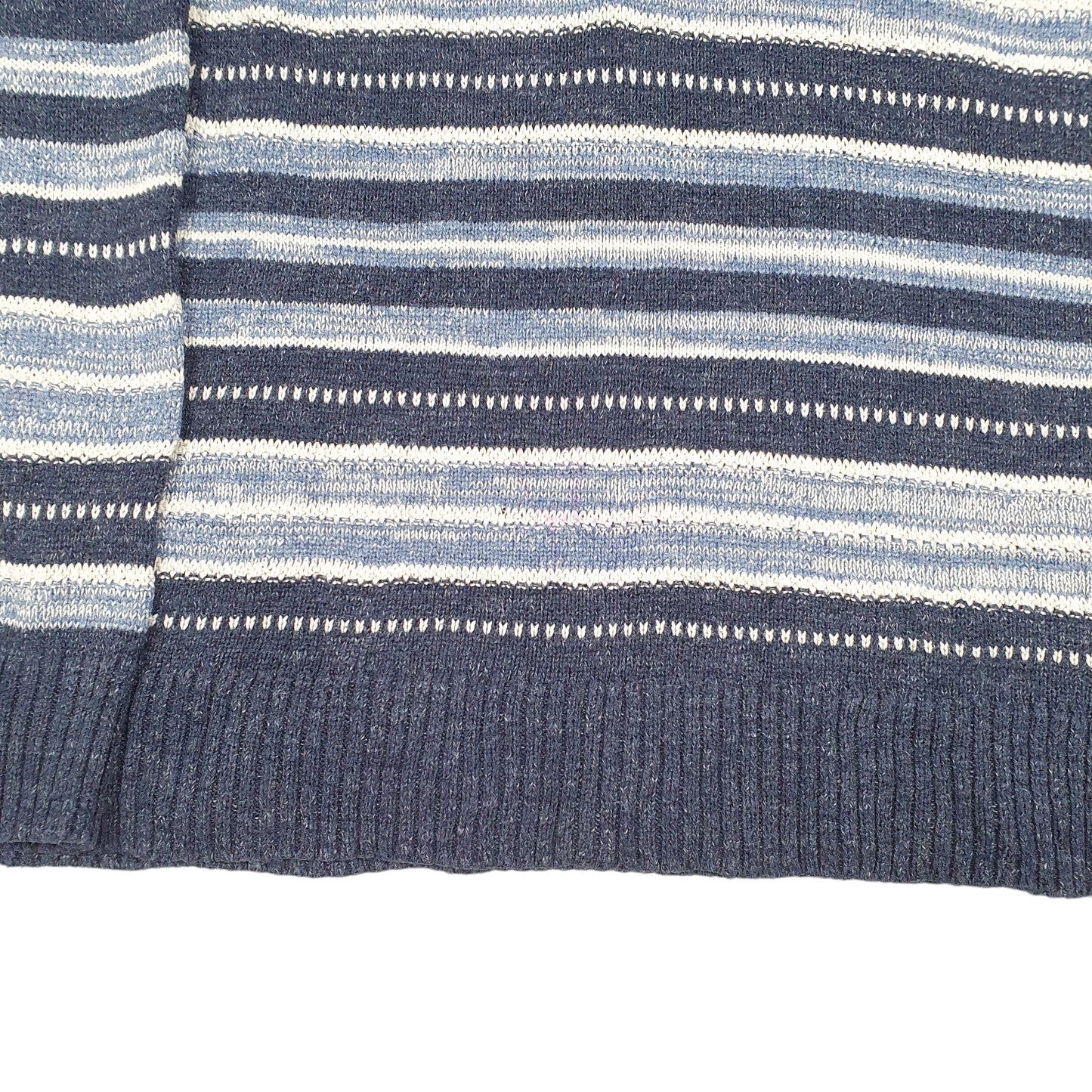 Womens Navy Chaps Knit Striped Crewneck Jumper