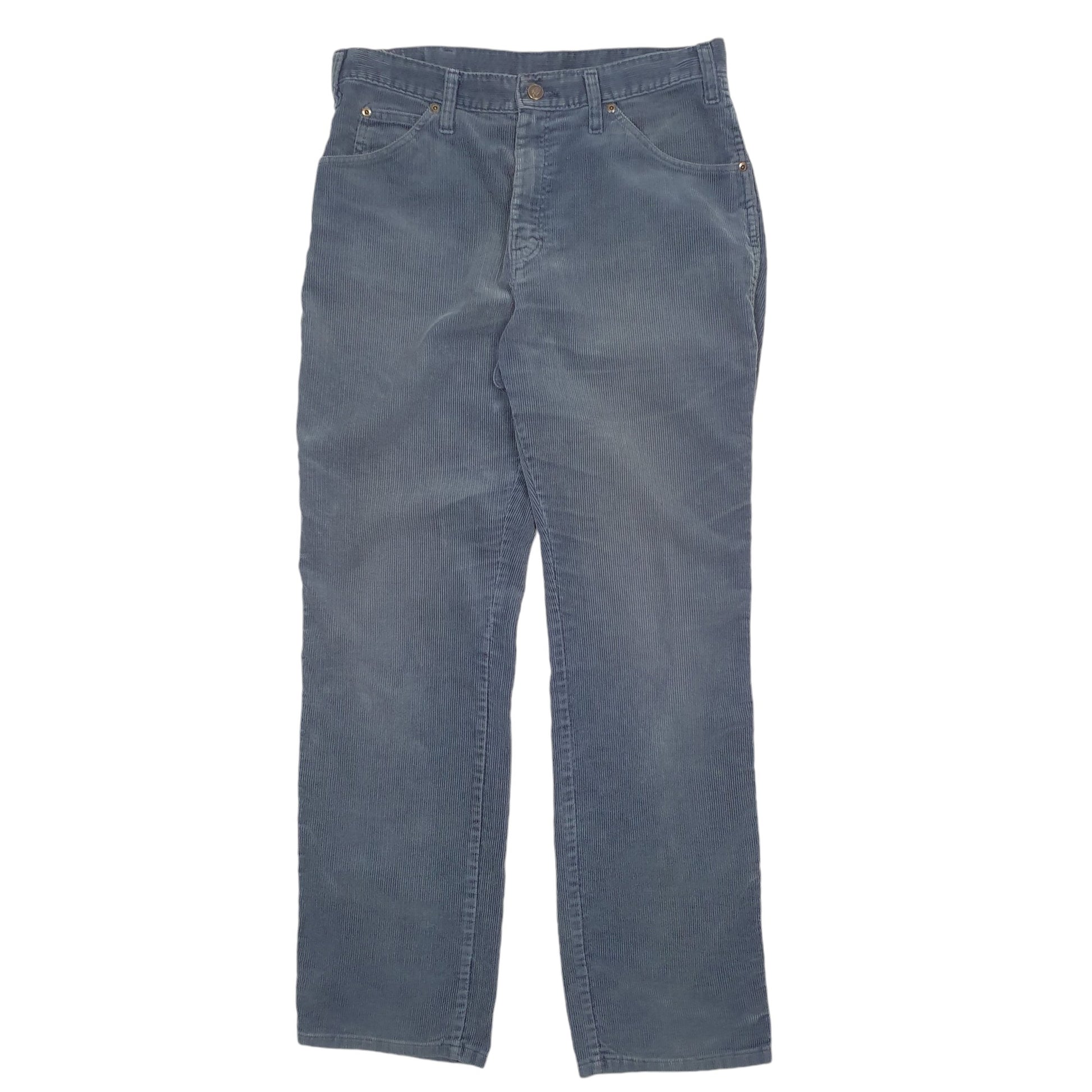 Mens Blue Dickies Workwear Corduroy Trousers