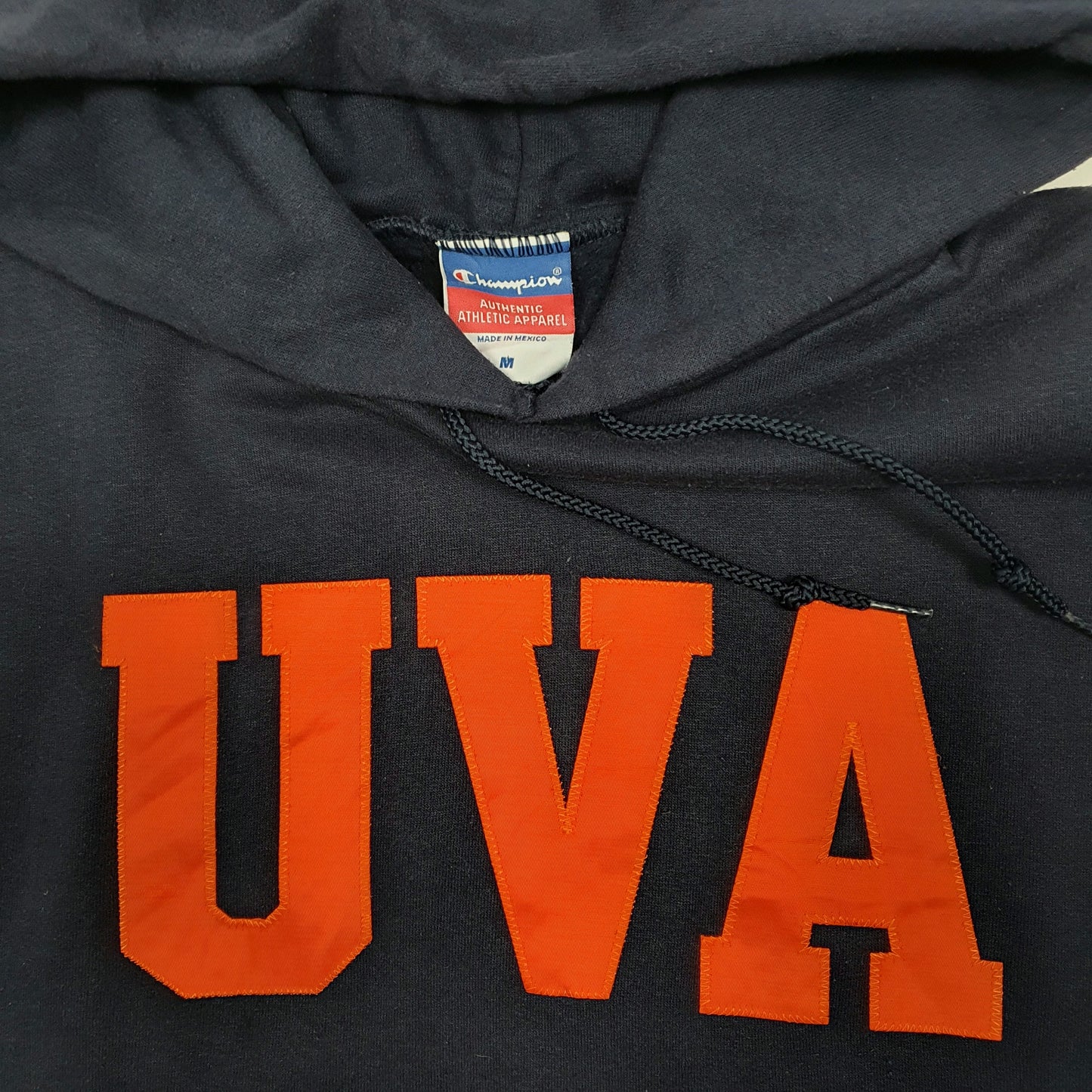 Mens Navy Champion UVA College Hoodie Jumper