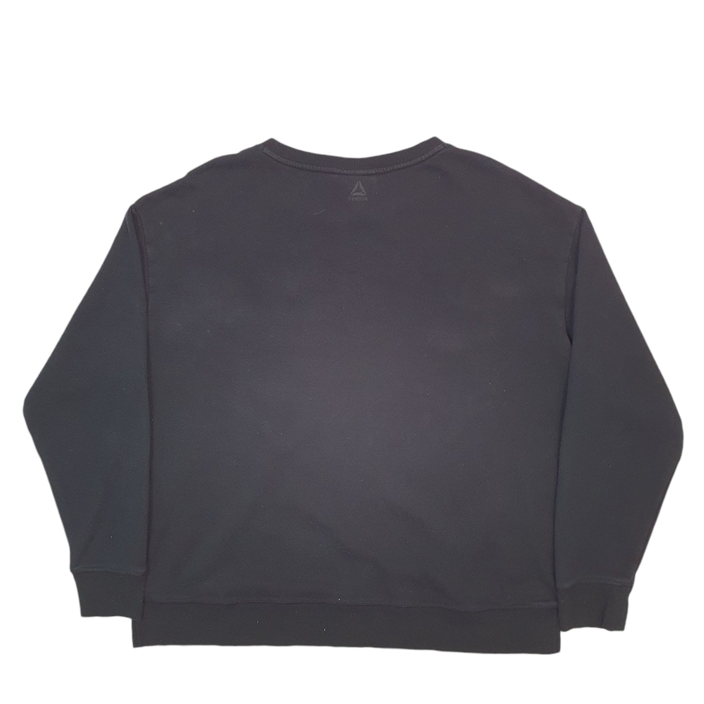 Womens Black Reebok Spellout Crewneck Jumper