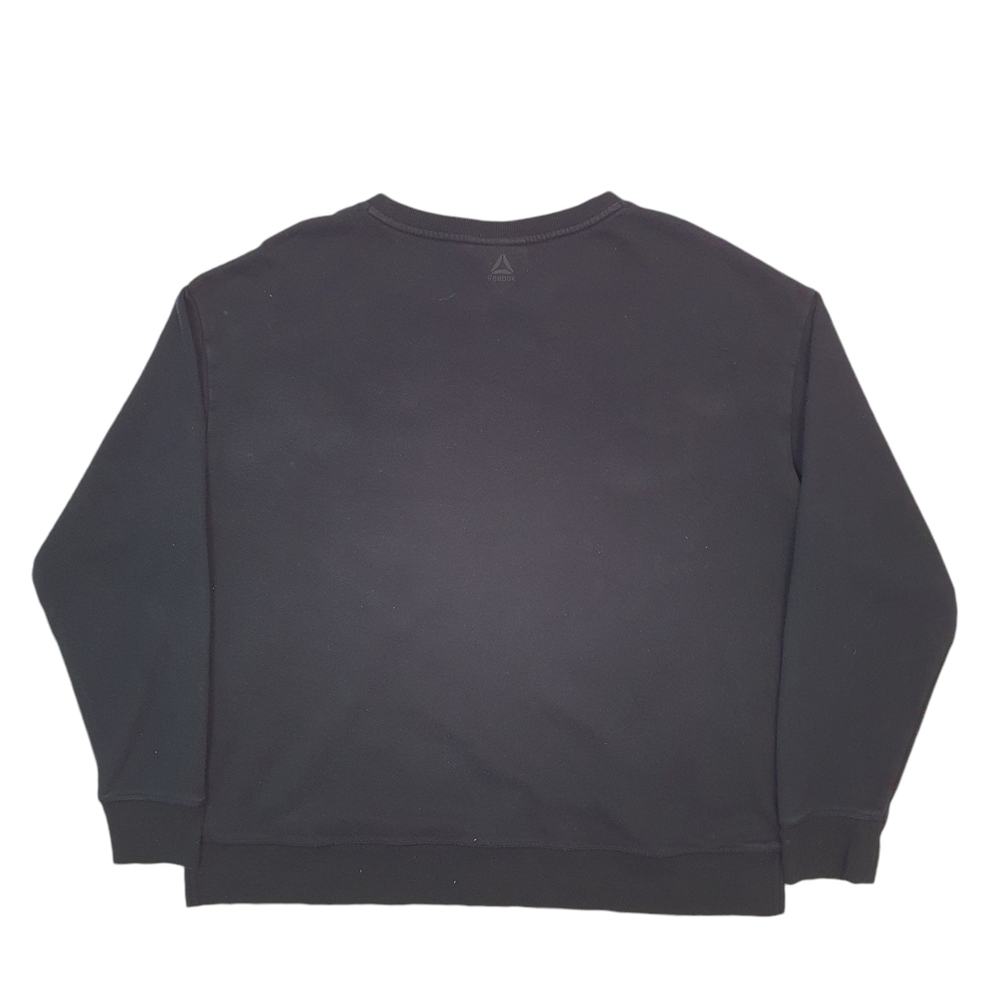 Womens Black Reebok Spellout Crewneck Jumper