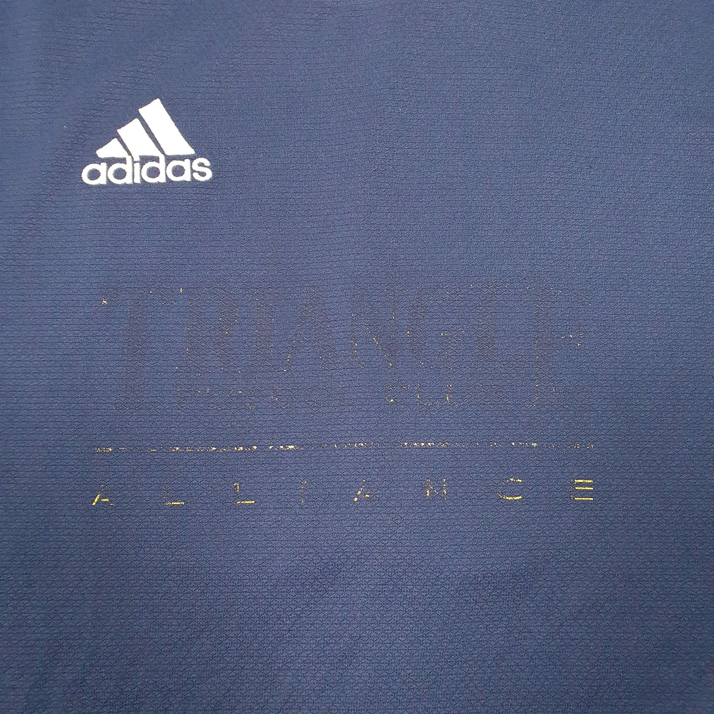 Mens Navy Adidas Triangle Football Club Climalite Short Sleeve T Shirt