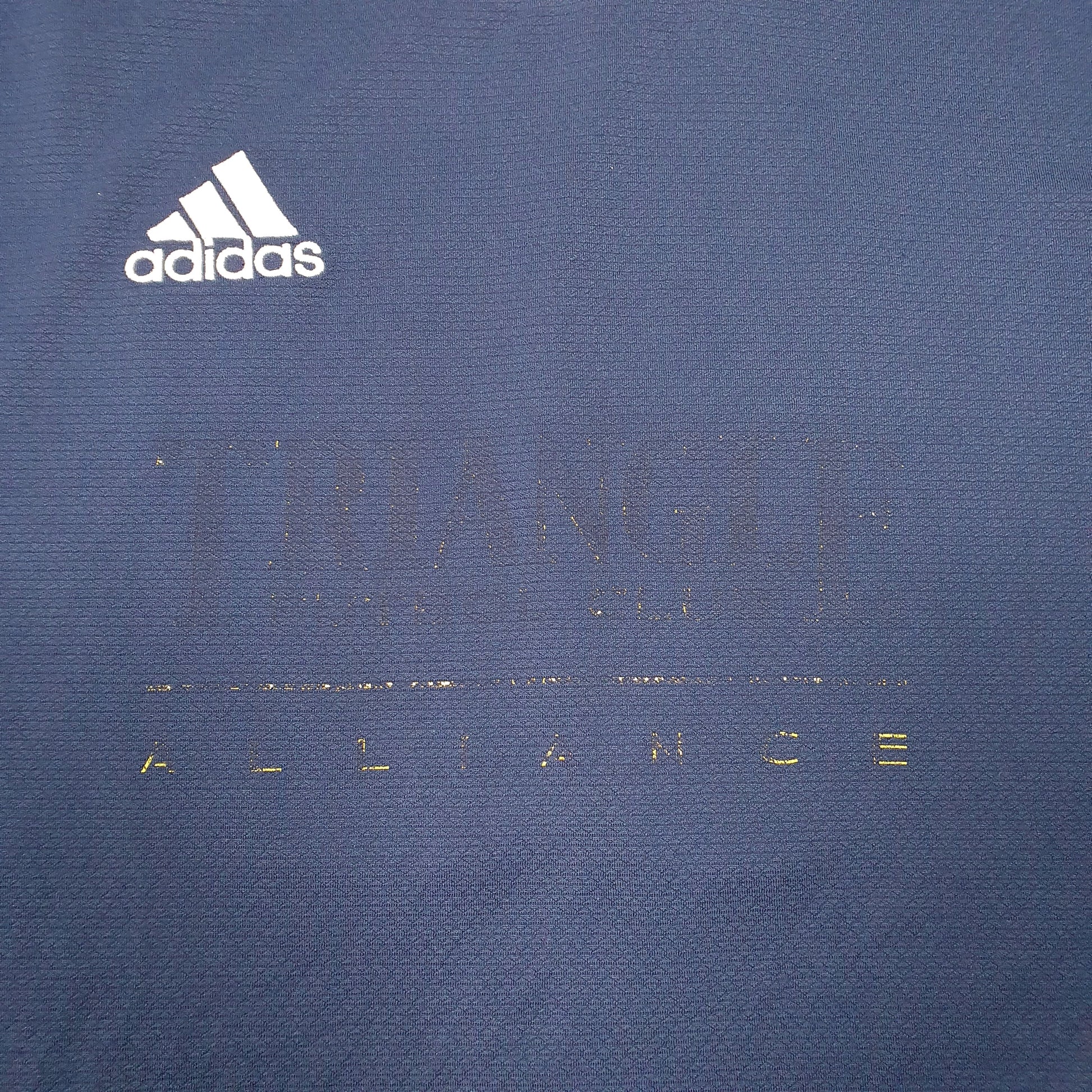 Mens Navy Adidas Triangle Football Club Climalite Short Sleeve T Shirt