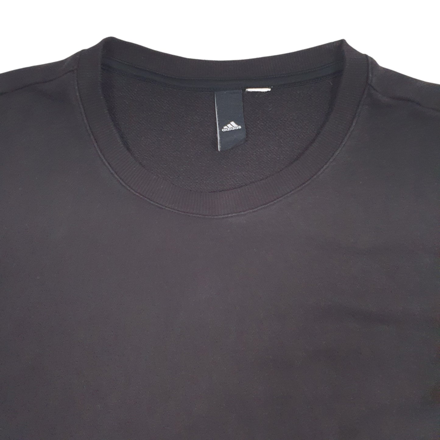 Womens Black Adidas  Crewneck Jumper