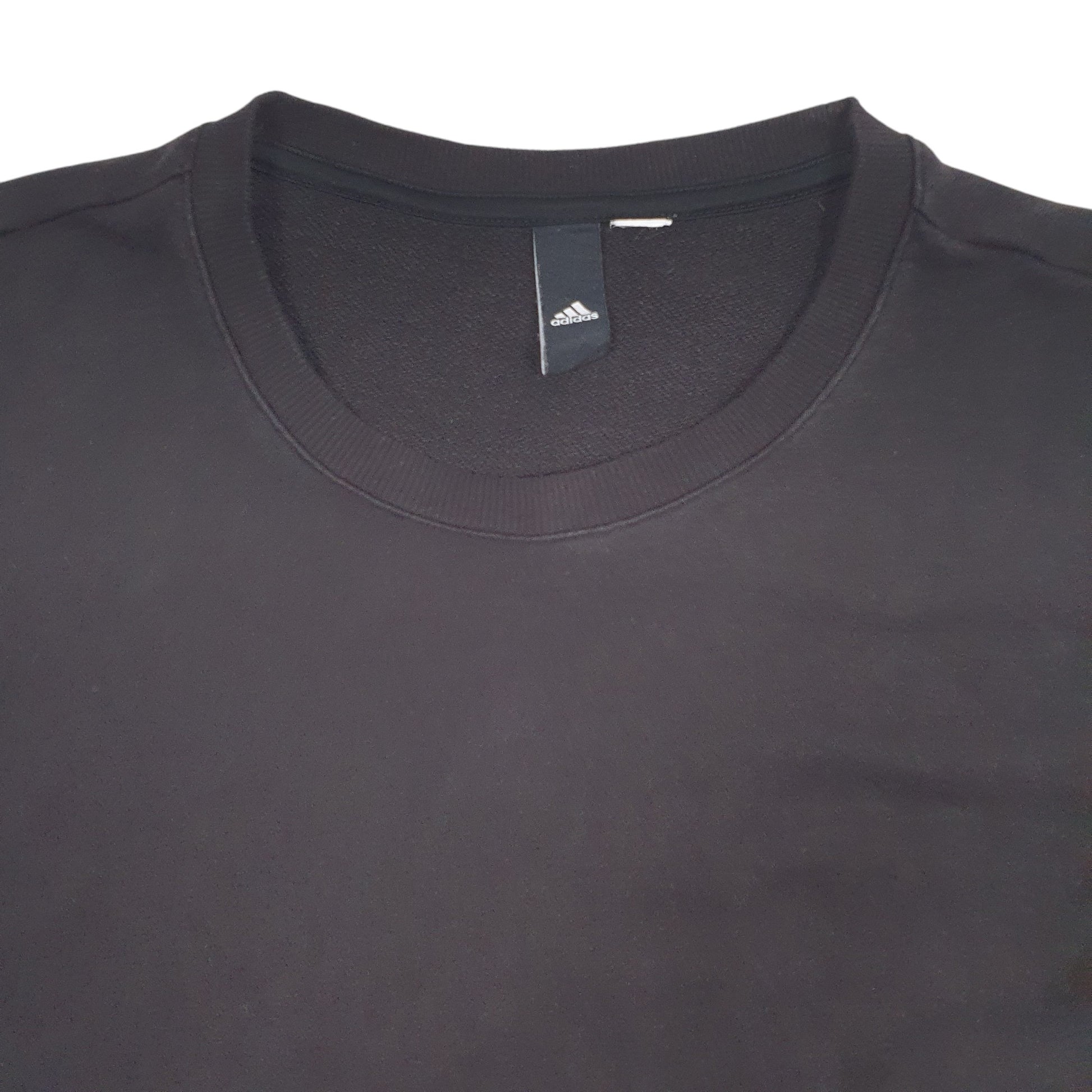 Womens Black Adidas  Crewneck Jumper