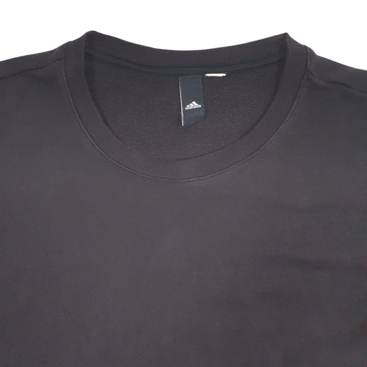 Womens Black Adidas  Crewneck Jumper