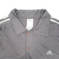 Mens Grey Adidas Active Workout Gym Short Sleeve Polo Shirt