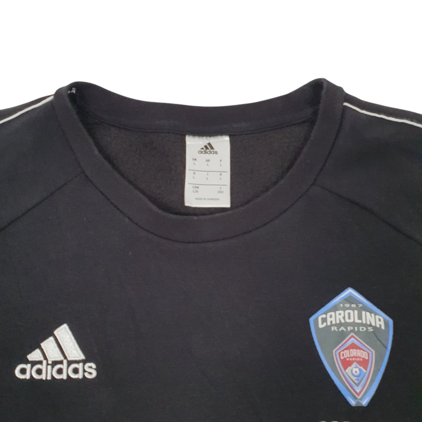 Mens Black Adidas Carolina Rapids Crewneck Jumper