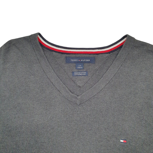 Mens Grey Tommy Hilfiger  Crewneck Jumper