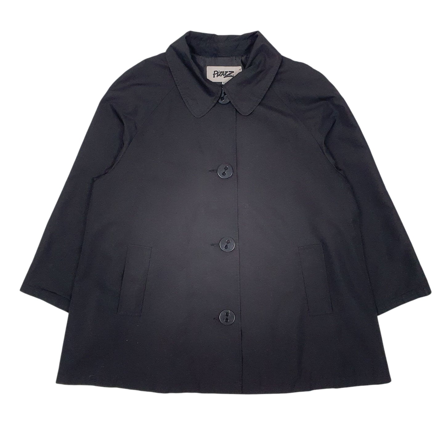 Womens Black Piazz   Coat