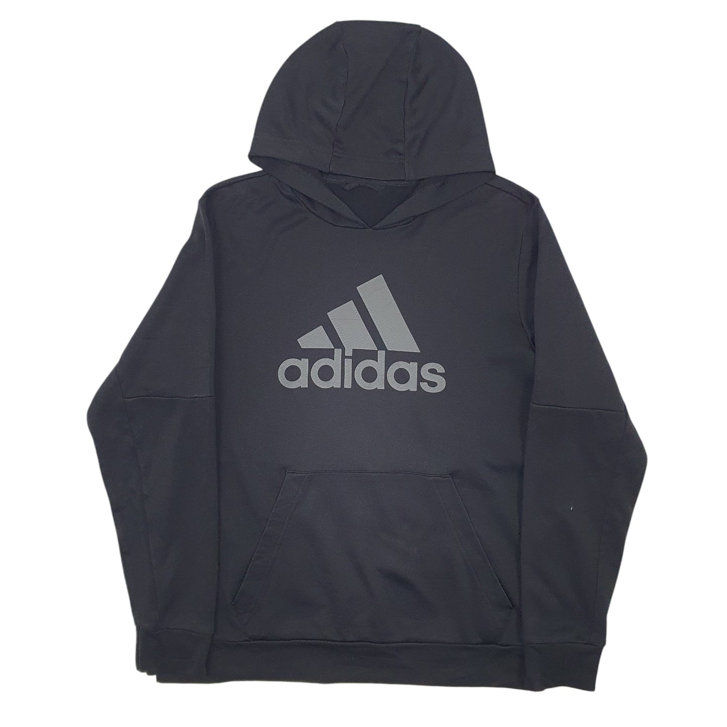 Mens Black Adidas Spellout Hoodie Jumper