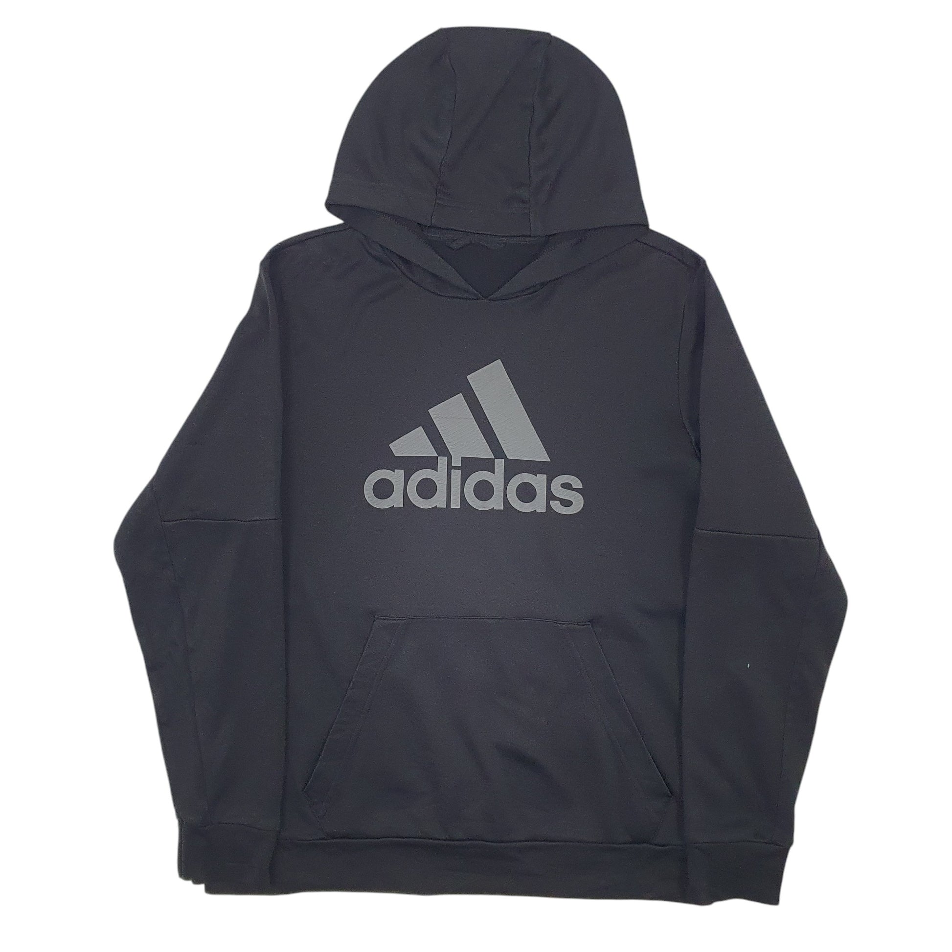 Mens Black Adidas Spellout Hoodie Jumper