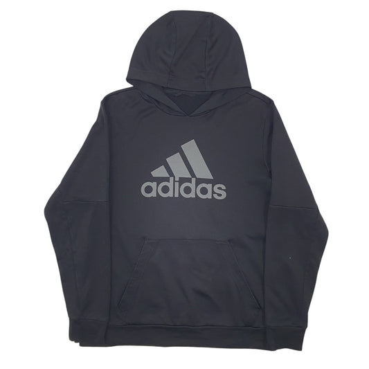 Mens Black Adidas Spellout Hoodie Jumper