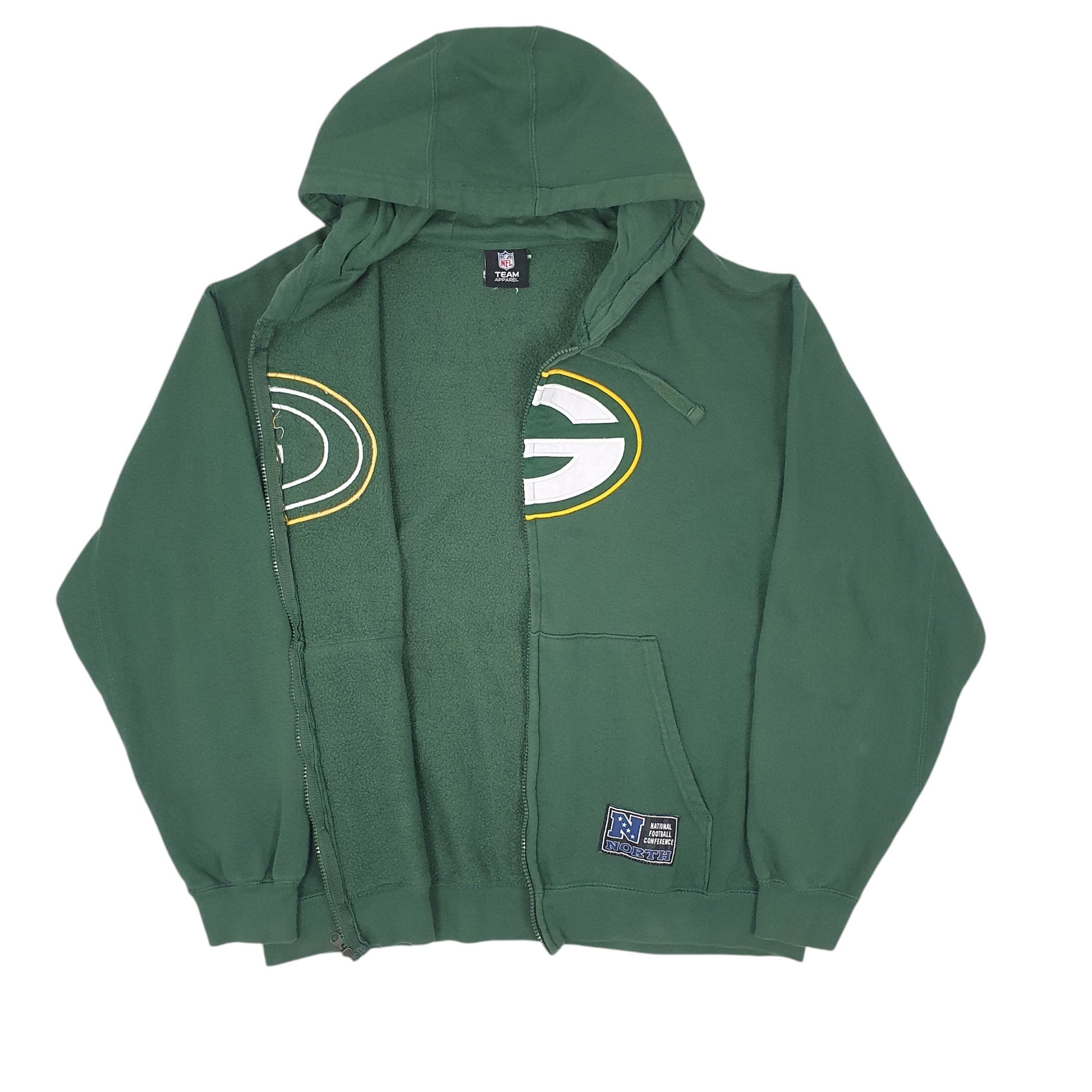 Mens NFL Green Full Zip Green Bay Packers Jumper L – Bundl Clothing