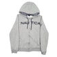 Womens Grey Nautica Spellout Full Zip Jumper