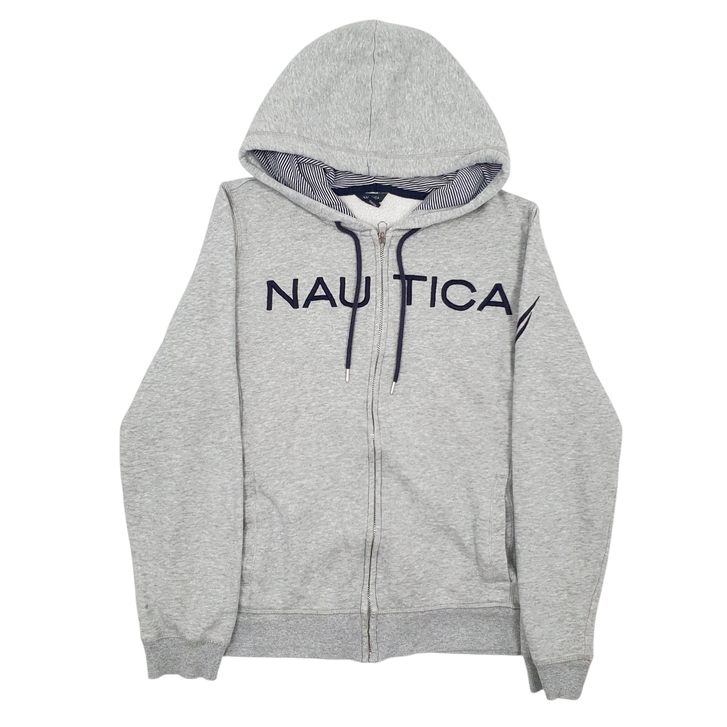 Womens Grey Nautica Spellout Full Zip Jumper