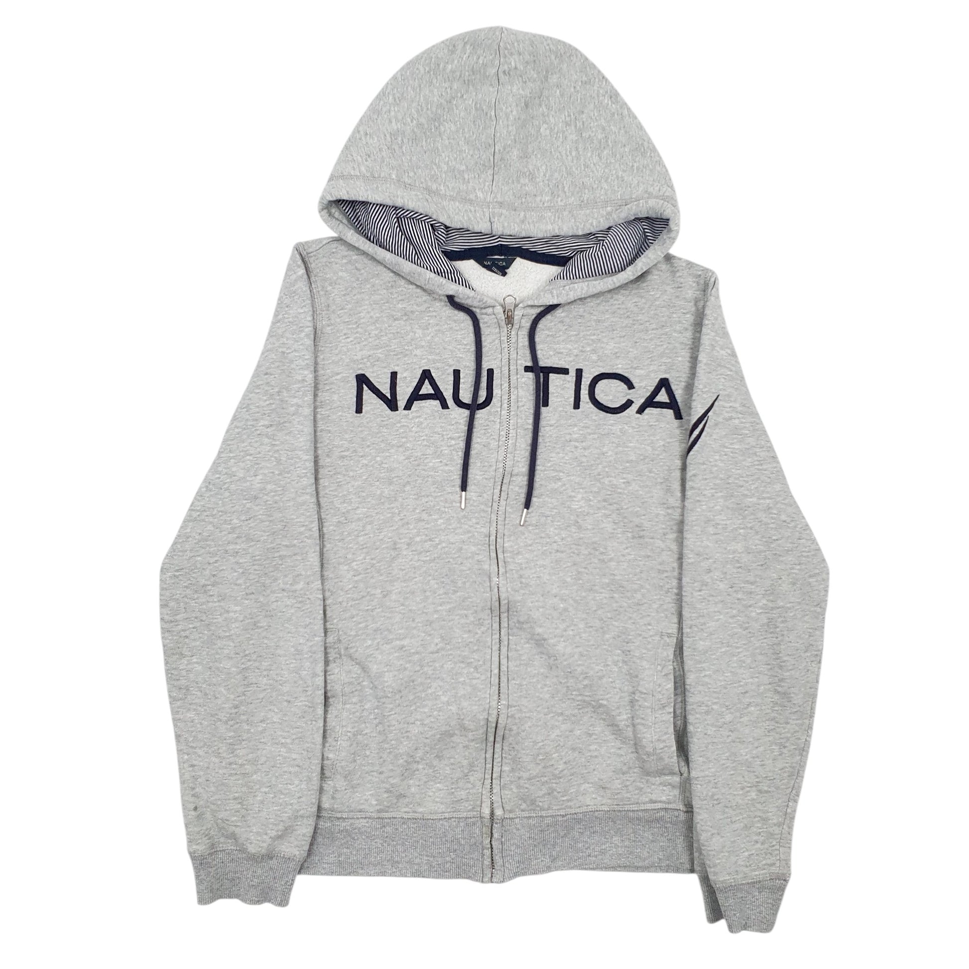 Womens Grey Nautica Spellout Full Zip Jumper