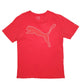 Mens Red Puma Spellout Short Sleeve T Shirt