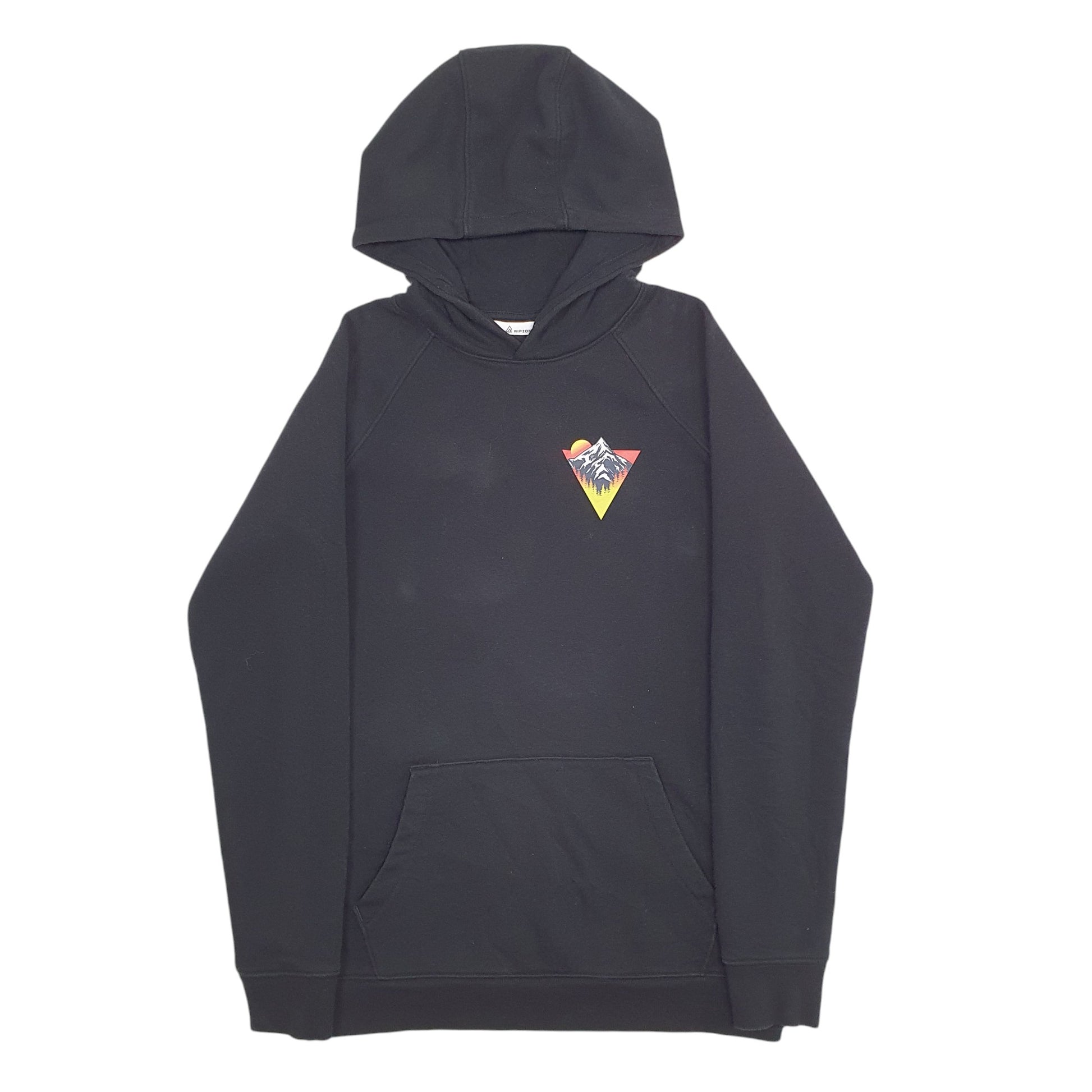 Mens Black Ripzone Mountains Hoodie Jumper