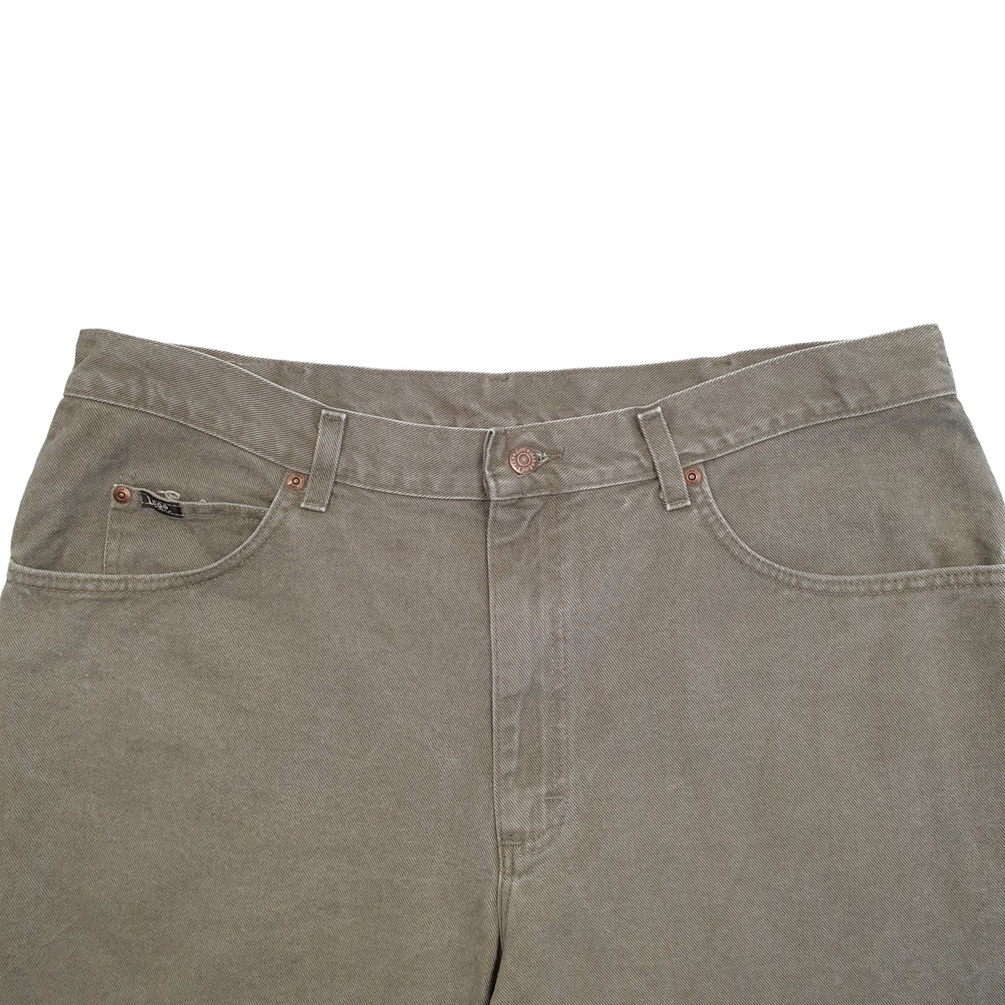 Mens Khaki Lee  Denim Shorts